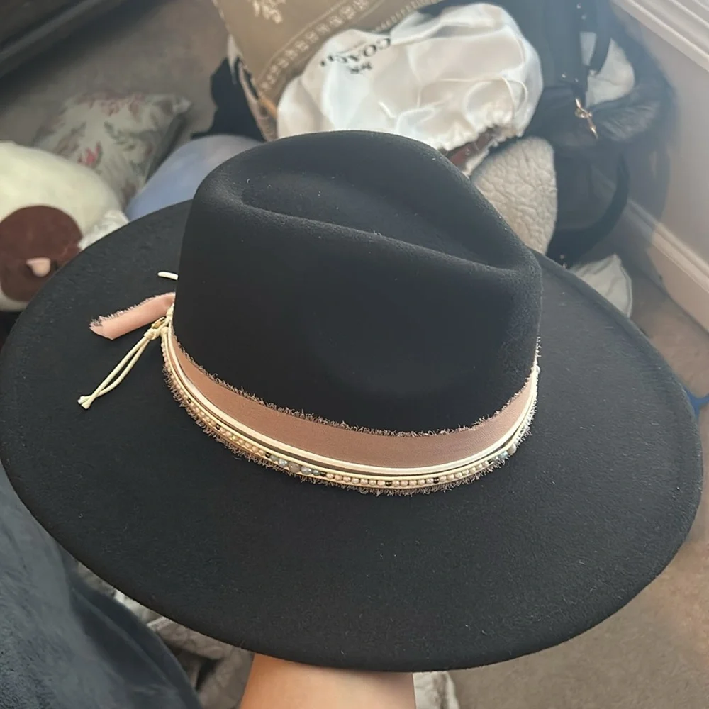 Felt Rancher Hat- BLACK - Picture 2 of 4